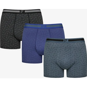 Erkek Geometric 3lü Çok Renkli Boxer