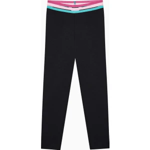 Kız Çocuk Elastic Detail Siyah Tayt