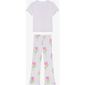Kız Çocuk Tulips Lila Pijama Takımı
