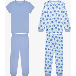 Kız Çocuk Blue Roses 2li Çok Renkli Pijama Takımı