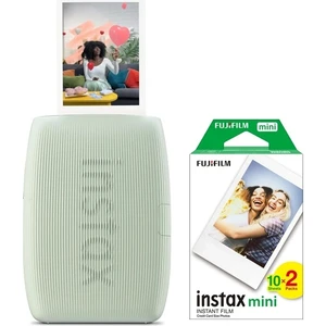 Instax Mini Link 3 Yeşil Akıllı Telefon Yazıcısı ve 20'li Mini Film