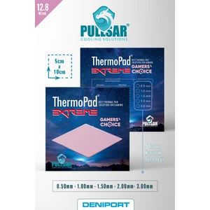 Thermopad Extreme - 100x50 mm | 0.5 mm Kalınlık | 12,8 W/m-K İletkenlik ile Bilgisayarınız İçin Güçlü Soğutma Çözümü!