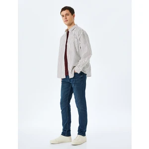 Normal Bel Pamuklu Slim Fit Denim Pantolon - Brad Jean