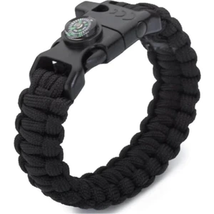 Astüm Askeri Malzeme Siyah Renk Paracord Bileklik