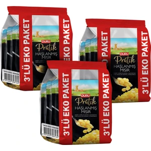 3'lü Duru Pratik Haşlanmış Mısır 705 gr x 3 Adet
