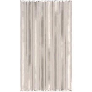 Striped Linen Keten Peştamal Haki 90 x 190 - Keseli