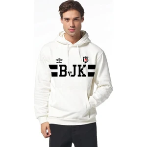 Orjinal Kapüşonlu Beyaz Sweatshirt