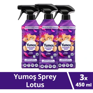 Ev Ve Tekstil Spreyi Lotus Yıkanması Zor Eşyalar Için 450 ml x3