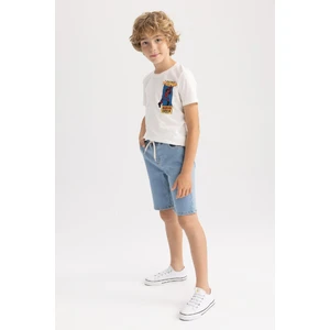 Erkek Çocuk Jean Basic Düz Şort Z5061A623SM