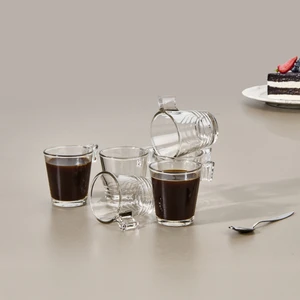 Glass In Love Napoli 6'lı Espresso Fincanı - Şeffaf - 90 ml