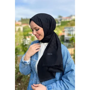 Elegance Monogram Polyester Şal - 1090100-911 Siyah