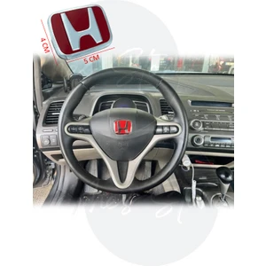 Mes Store Honda Direksiyon Logosu 5X4CM Civic Vtec2 Dc2 Fd6 Fb7 Fc5 Uyumlu Logo Arma Sticker