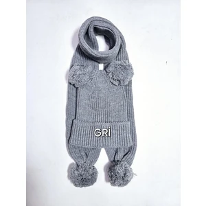 Kız&erkek Selanik Örgü Ponponlu Atkı Bere Takımı 1-5 Yaş