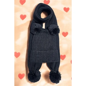 Kız&erkek Selanik Örgü Ponponlu Atkı Bere Takımı 1-5 Yaş