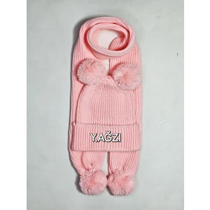 Kız&erkek Selanik Örgü Ponponlu Atkı Bere Takımı 1-5 Yaş