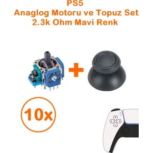 10 Adet Ps5 Analog Motoru ve Başlık Topuz Set