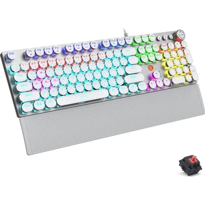 KG1102 USB Kablolu Red Switch Makro Tuşlu RGB LED Aydınlatmalı Mekanik Gaming Türkçe Q Metalik Klavye