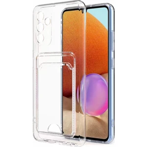 Galaxy A54 Kılıf Kartlıklı Şeffaf Setra Clear Silikon Kapak-Renksiz