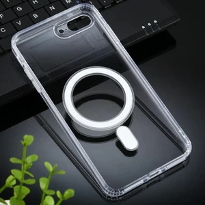 Şeffaf Magsafe Magnetik Kılıf iPhone 7 Plus / 8 Plus   Kablosuz Şarj Uyumluluğu, Darbe Emici