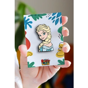 Rozzy Lab Elsa Karlar Ülkesi - Rozet - Ahşap - Pin - Broş - Yaka Çanta Aksesuar