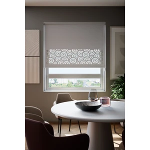 Lazer Kesim Mat Stor Perde, Lazer Kesimli Modern Serisi, M-201005 Gri Renk