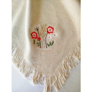 Buldan Cendere Kumaş Otantik Nakışlı Masa Örtüsü 105X105 cm