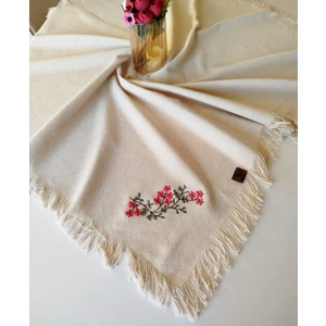 Buldan Cendere Kumaş Otantik Nakışlı Masa Örtüsü 105X105 cm