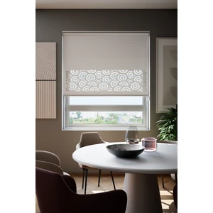 Lazer Kesim Mat Stor Perde, Lazer Kesimli Modern Serisi, M-201001 Beyaz Renk