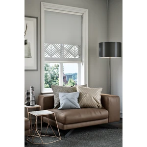 Lazer Kesim Mat Stor Perde, Lazer Kesimli Modern Serisi, M-101005 Gri Renk