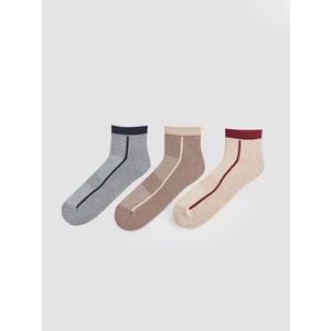 Lcw Accessorıes Karışık Renk Ipliği Boyalı Desenli Erkek Soket Çorap 3'lü