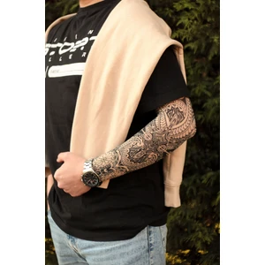 Giyilebilir Maori Desenli Kol Dövmesi 3D Baskılı Tattoo