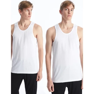 LC Waikiki Optik Beyaz U Yaka Penye Erkek Atlet 2'li