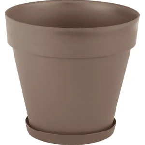 YS08 Yalı Saksı Drenaj Aparatlı Tabaklı Dekoratif Saksı 55CM, 76 Litre Mocha