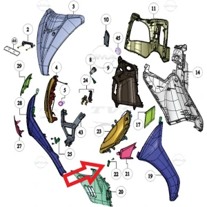 On Panel Baglantı Braketı Sol Tvs Jupıter 125