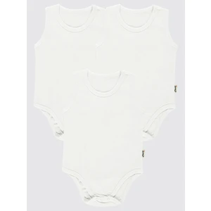 Civil Baby Bebek 3'lü Çıtçıtlı Badi 3-9 Ay Beyaz