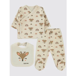 Civil Baby Kız Bebek Zıbın Takımları Fil Dişi