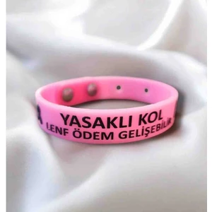 Fırsatlar Diyarı Farkındalık Bilekliği Lenfödem Bilekliği Yasaklı Kol Uyarı Bilekliği  (Boyası Çıkmaz)