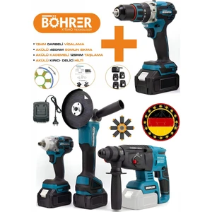 Alman 4'lü Set Akülü 13MM Akülü Kırıcı Delici Hilti, Darbeli Vidalama, Somun Sıkma ,taşlama Makinesi