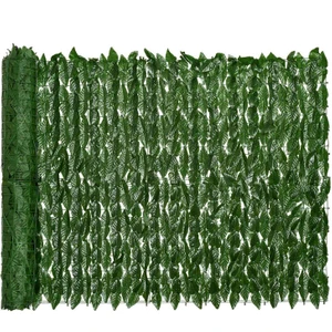 Yapay Sarmaşık Gizlilik Çit Ekranı 0.5x3 M Yapay Çitler Çit ve Açık Bahçe Için Sahte Sarmaşık Asma Yaprağı Dekorasyon (Yurt Dışından)