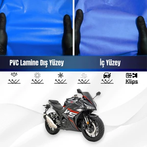 Rks R250 Motosiklet Brandası Su Geçirmez Branda Mavi Branda Motor Branda