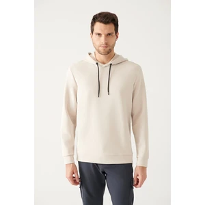 Erkek Bej Kapüşonlu Soft Touch Sweatshirt A22y1270