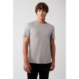 Erkek Taş Soft Touch Bisiklet Yaka Düz Modal T-shirt B001171
