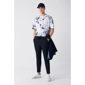 Erkek Lacivert Yandan Cepli Bağcıklı Jogger Pantolon B003005