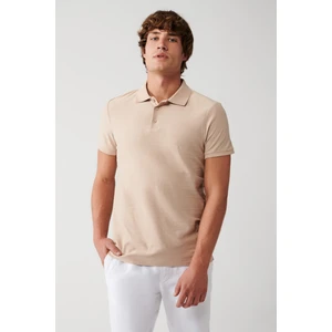 Erkek Vizon %100 Pamuk Polo Yaka T-shirt A31y1128