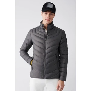 Erkek Antrasit Şişme Unisex Mont Kaz Tüyü Su Itici Rüzgar Geçirmez Comfort Fit B006020