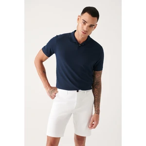 Erkek Lacivert %100 Pamuk Jakarlı Polo Yaka Regular Fit T-shirt A31y1128