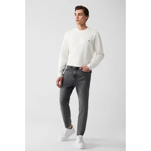 Erkek Siyah Oslo Random Yıkama %100 Pamuk Carrot Fit Jean Pantolon E003548