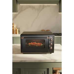 FR-MF01 Vintage Retro 46 Litre Turbo, Lambalı, Termostatlı, Saatli Midi Fırın 2000W