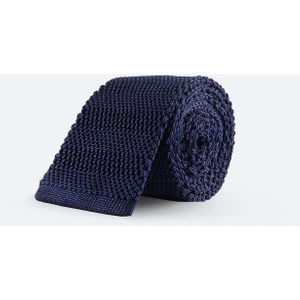 Erkek Lacivert Mikrofiber Örgü Kravat A32y9901