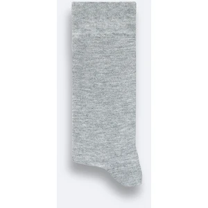 Erkek Gri Düz Bambu Soket Çorap B008505